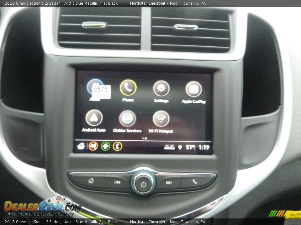 2018 Chevrolet Sonic LS Sedan Arctic Blue Metallic / Jet Black Photo #18