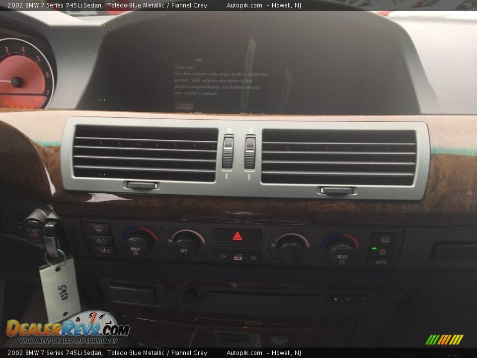 2002 BMW 7 Series 745Li Sedan Toledo Blue Metallic / Flannel Grey Photo #15