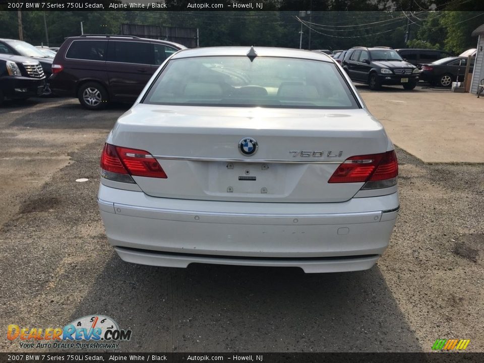 2007 BMW 7 Series 750Li Sedan Alpine White / Black Photo #5