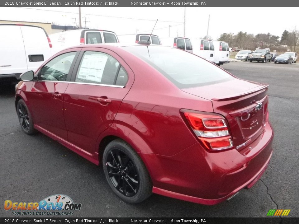 2018 Chevrolet Sonic LT Sedan Cajun Red Tintcoat / Jet Black Photo #3