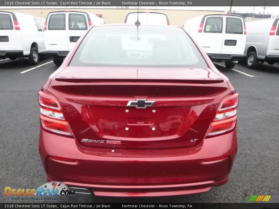 2018 Chevrolet Sonic LT Sedan Cajun Red Tintcoat / Jet Black Photo #4