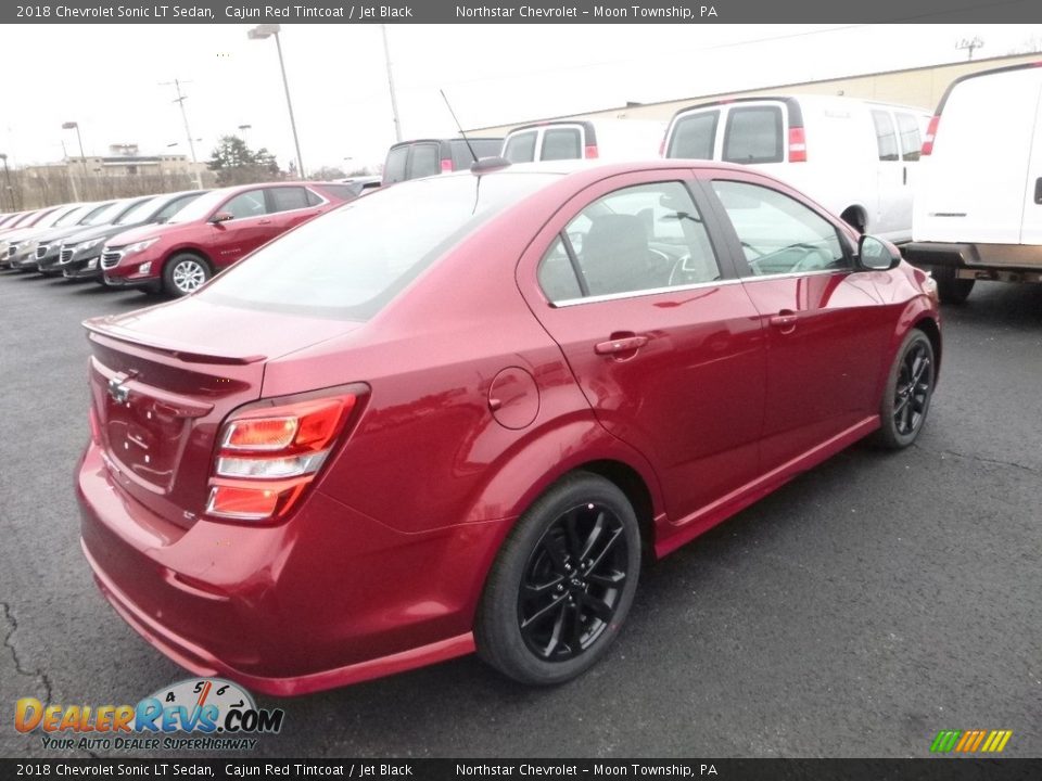 2018 Chevrolet Sonic LT Sedan Cajun Red Tintcoat / Jet Black Photo #5
