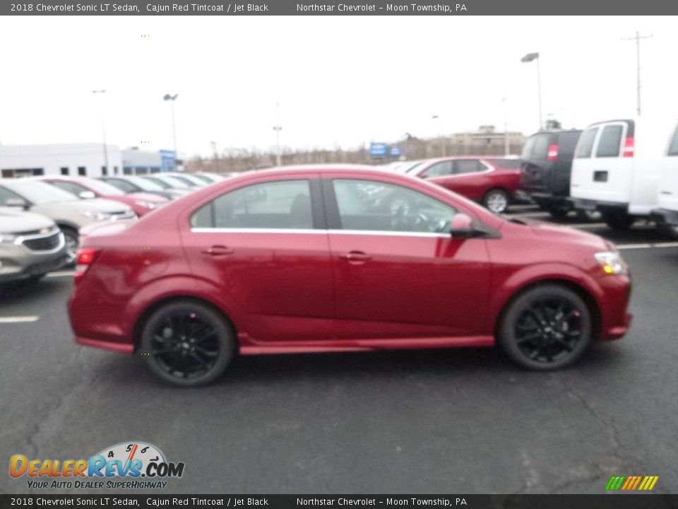 2018 Chevrolet Sonic LT Sedan Cajun Red Tintcoat / Jet Black Photo #6