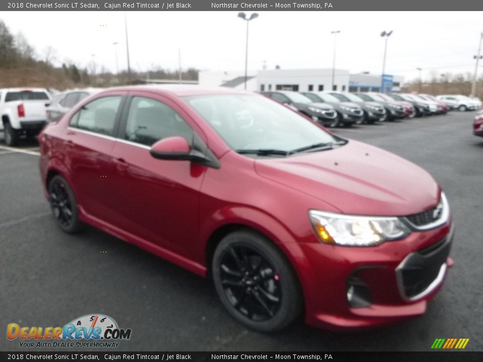 2018 Chevrolet Sonic LT Sedan Cajun Red Tintcoat / Jet Black Photo #7