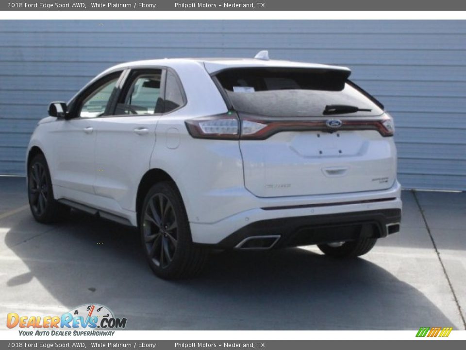 2018 Ford Edge Sport AWD White Platinum / Ebony Photo #6