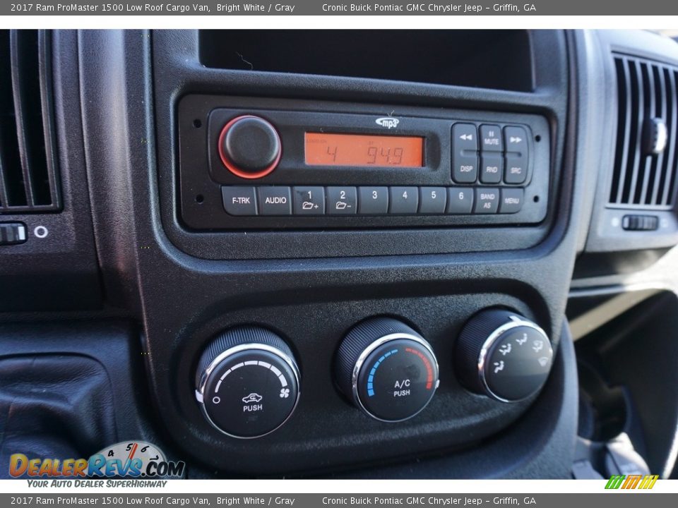 2017 Ram ProMaster 1500 Low Roof Cargo Van Bright White / Gray Photo #13