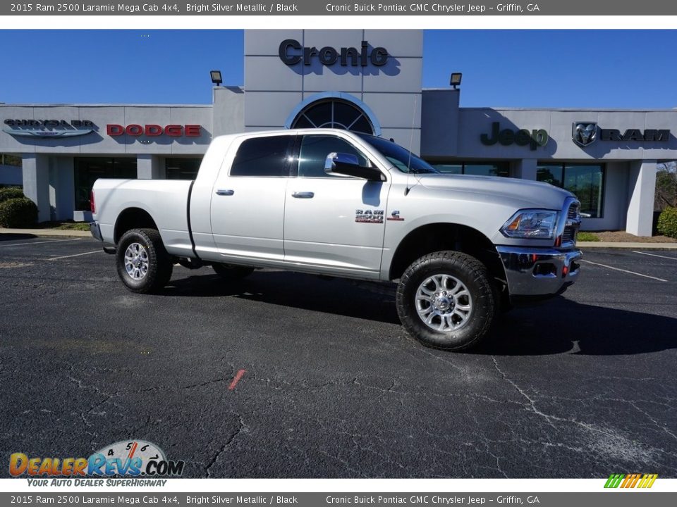 2015 Ram 2500 Laramie Mega Cab 4x4 Bright Silver Metallic / Black Photo #1