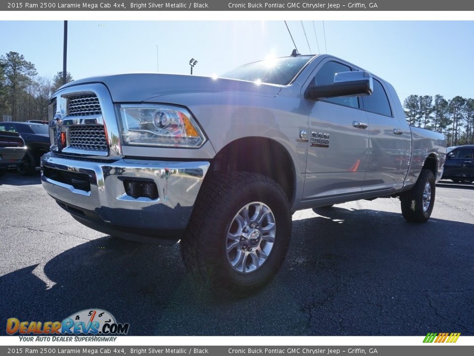 2015 Ram 2500 Laramie Mega Cab 4x4 Bright Silver Metallic / Black Photo #3