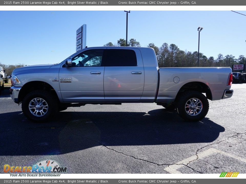 2015 Ram 2500 Laramie Mega Cab 4x4 Bright Silver Metallic / Black Photo #4