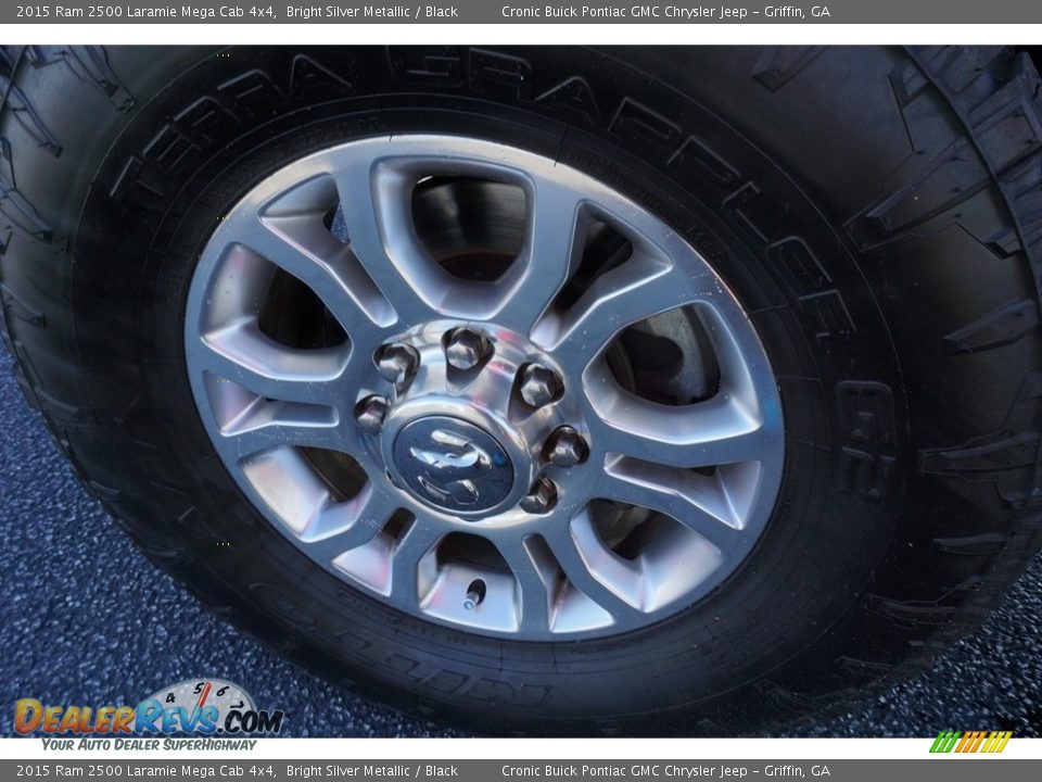 2015 Ram 2500 Laramie Mega Cab 4x4 Bright Silver Metallic / Black Photo #12
