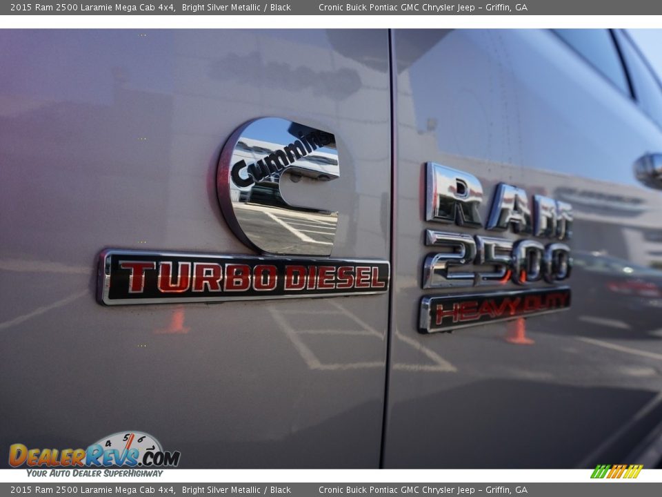 2015 Ram 2500 Laramie Mega Cab 4x4 Bright Silver Metallic / Black Photo #13