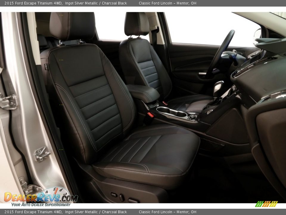 2015 Ford Escape Titanium 4WD Ingot Silver Metallic / Charcoal Black Photo #14
