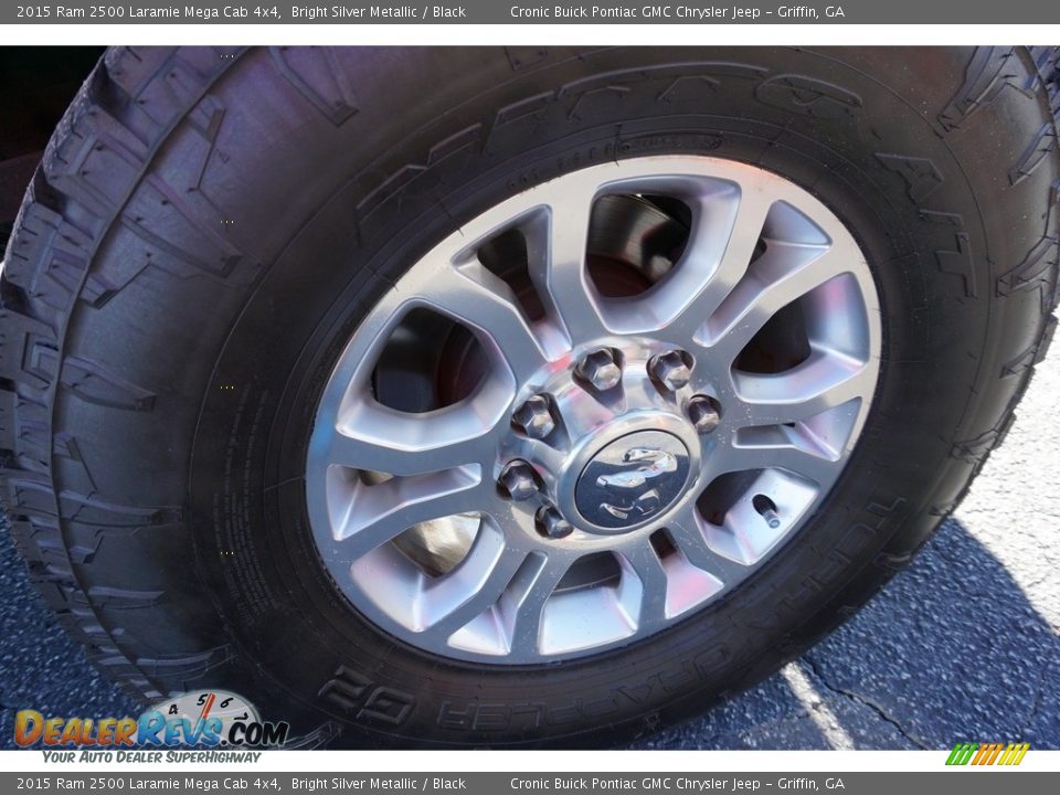 2015 Ram 2500 Laramie Mega Cab 4x4 Bright Silver Metallic / Black Photo #15