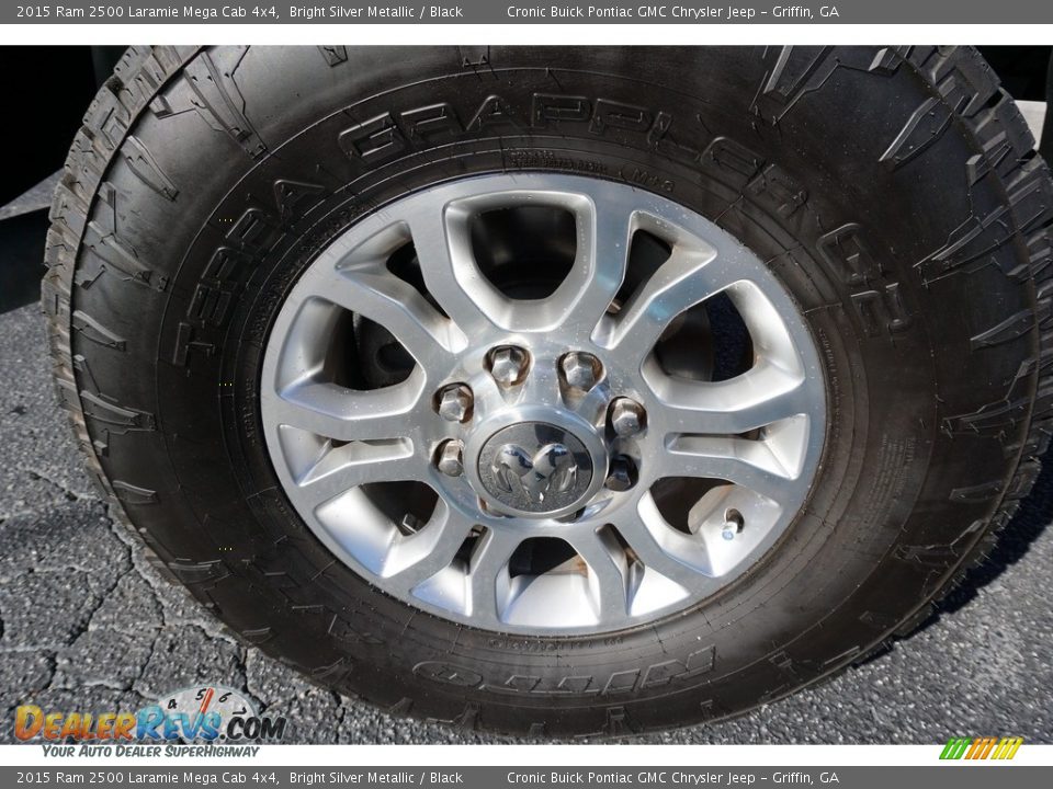 2015 Ram 2500 Laramie Mega Cab 4x4 Bright Silver Metallic / Black Photo #16
