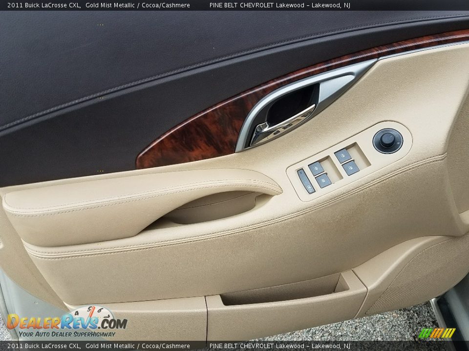 2011 Buick LaCrosse CXL Gold Mist Metallic / Cocoa/Cashmere Photo #17