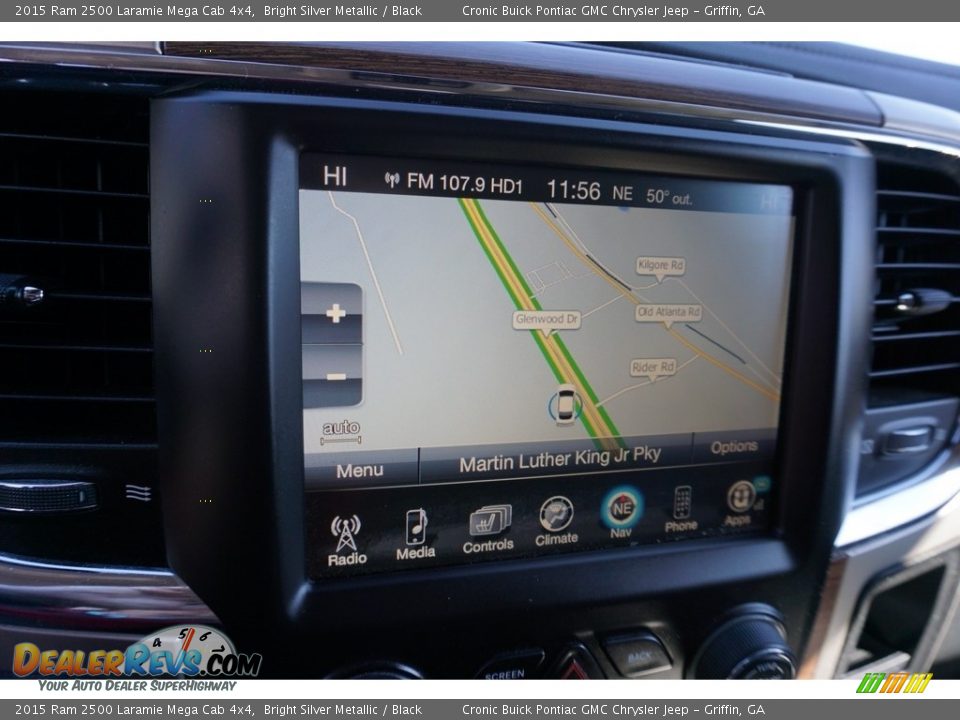 2015 Ram 2500 Laramie Mega Cab 4x4 Bright Silver Metallic / Black Photo #19