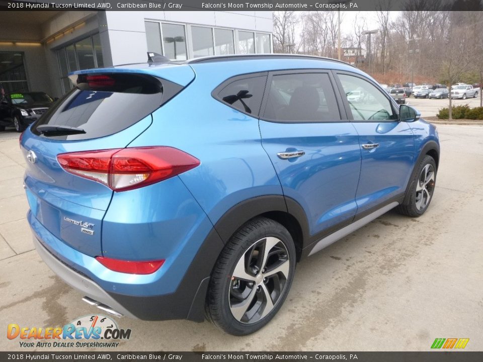 2018 Hyundai Tucson Limited AWD Caribbean Blue / Gray Photo #2