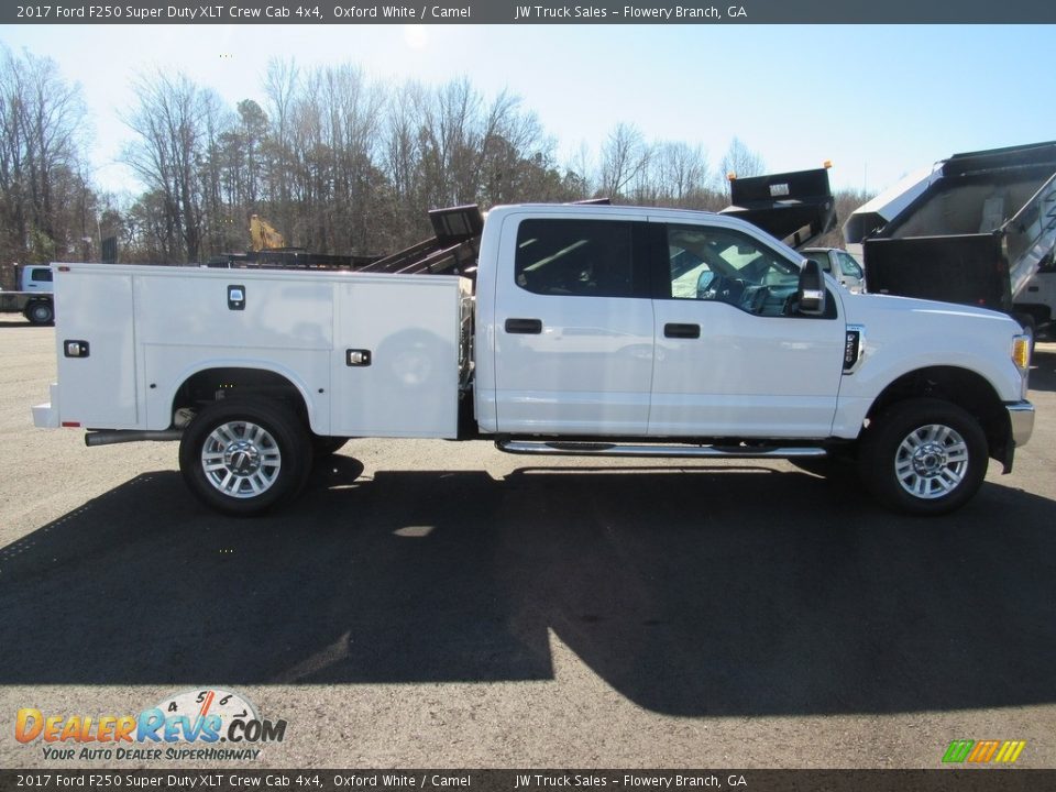 2017 Ford F250 Super Duty XLT Crew Cab 4x4 Oxford White / Camel Photo #6