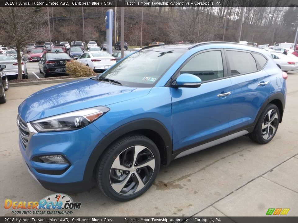 2018 Hyundai Tucson Limited AWD Caribbean Blue / Gray Photo #5