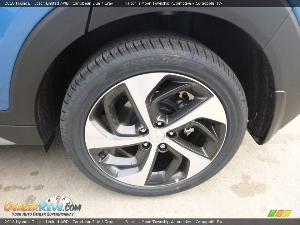 2018 Hyundai Tucson Limited AWD Caribbean Blue / Gray Photo #7