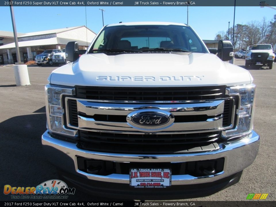 2017 Ford F250 Super Duty XLT Crew Cab 4x4 Oxford White / Camel Photo #8