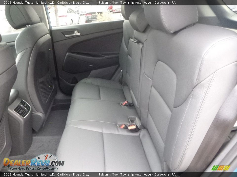 2018 Hyundai Tucson Limited AWD Caribbean Blue / Gray Photo #8