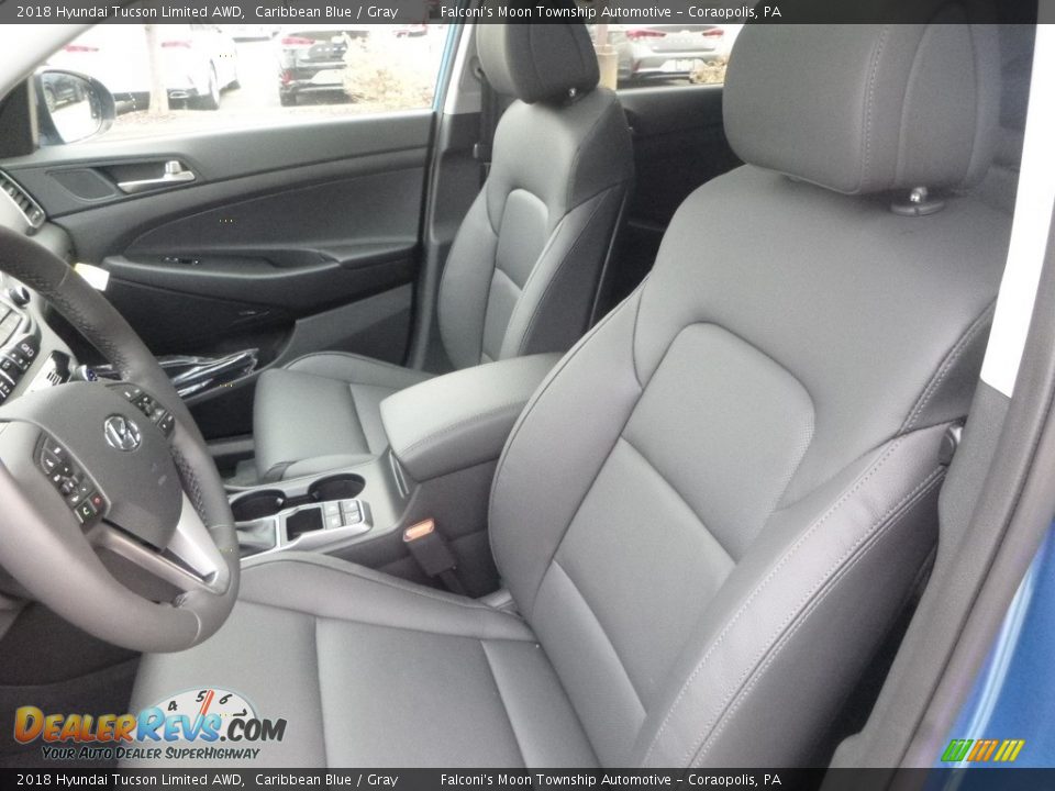 2018 Hyundai Tucson Limited AWD Caribbean Blue / Gray Photo #10