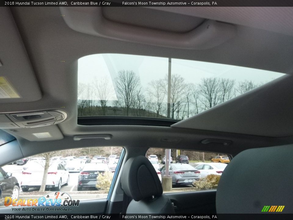 2018 Hyundai Tucson Limited AWD Caribbean Blue / Gray Photo #12