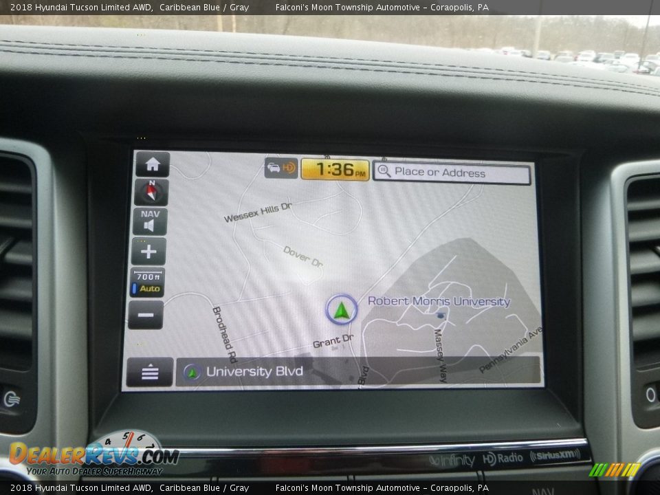 2018 Hyundai Tucson Limited AWD Caribbean Blue / Gray Photo #13