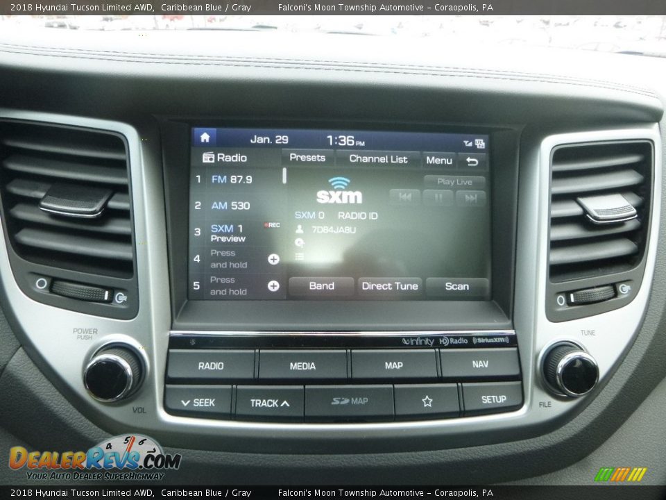 2018 Hyundai Tucson Limited AWD Caribbean Blue / Gray Photo #14