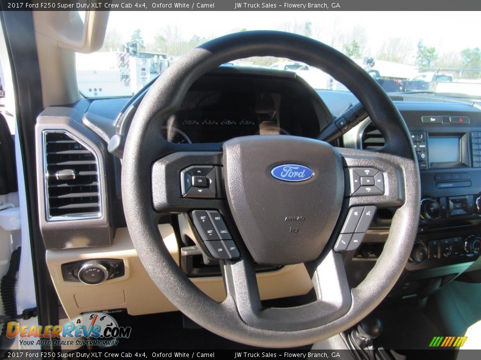 2017 Ford F250 Super Duty XLT Crew Cab 4x4 Oxford White / Camel Photo #22