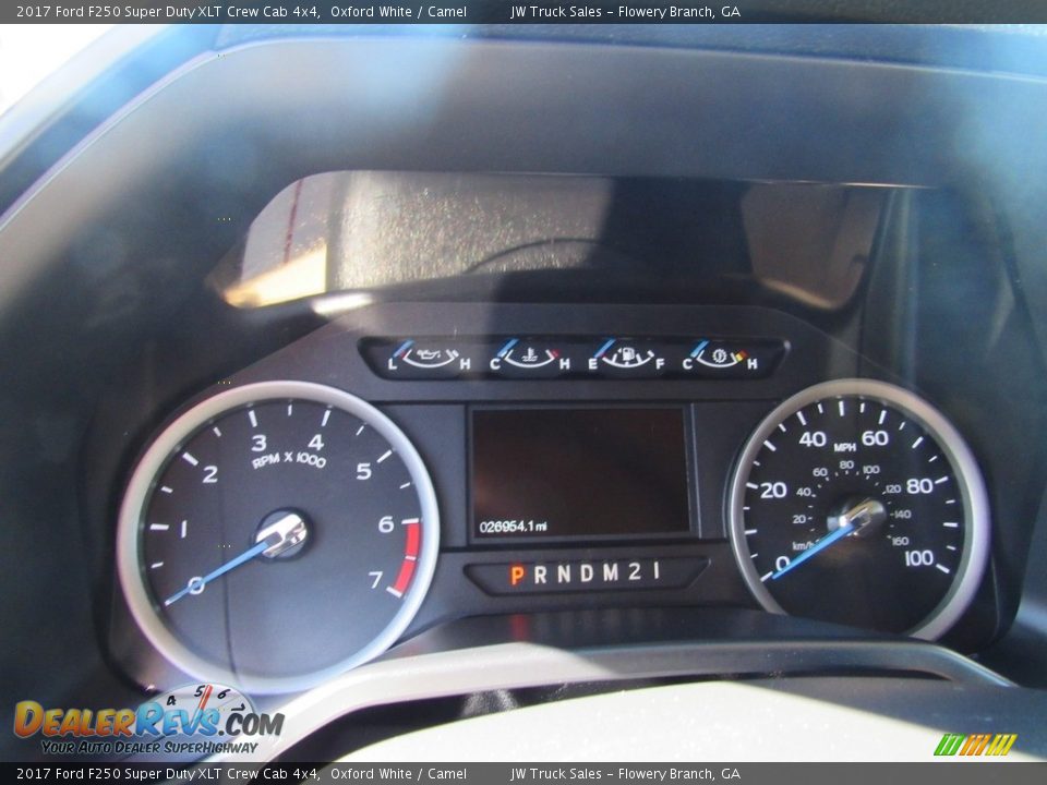 2017 Ford F250 Super Duty XLT Crew Cab 4x4 Oxford White / Camel Photo #23
