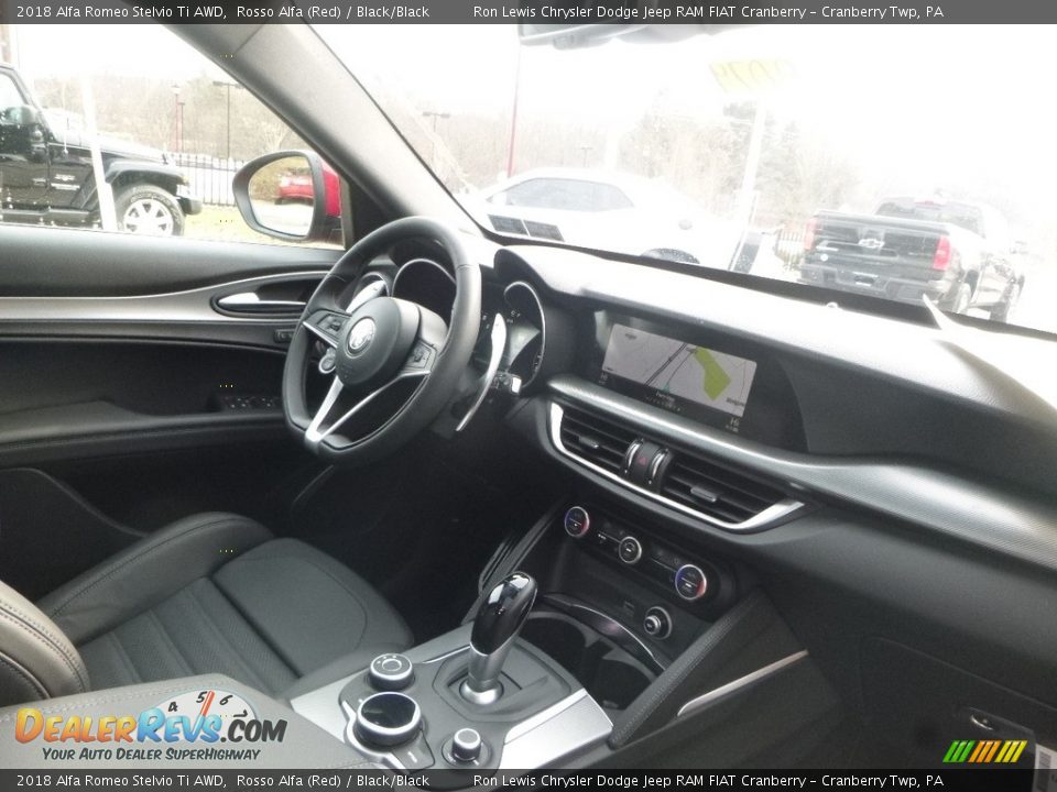 2018 Alfa Romeo Stelvio Ti AWD Rosso Alfa (Red) / Black/Black Photo #15