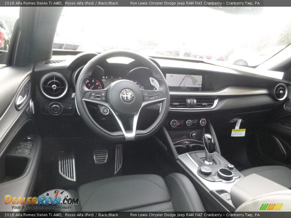 2018 Alfa Romeo Stelvio Ti AWD Rosso Alfa (Red) / Black/Black Photo #19