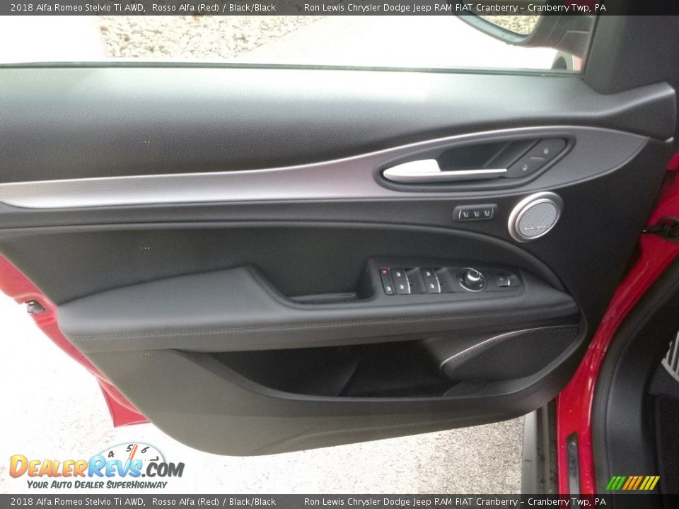 2018 Alfa Romeo Stelvio Ti AWD Rosso Alfa (Red) / Black/Black Photo #20