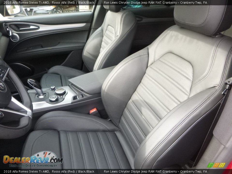 2018 Alfa Romeo Stelvio Ti AWD Rosso Alfa (Red) / Black/Black Photo #21