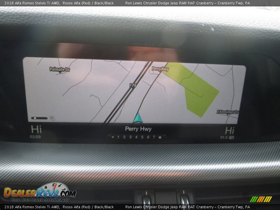 2018 Alfa Romeo Stelvio Ti AWD Rosso Alfa (Red) / Black/Black Photo #23