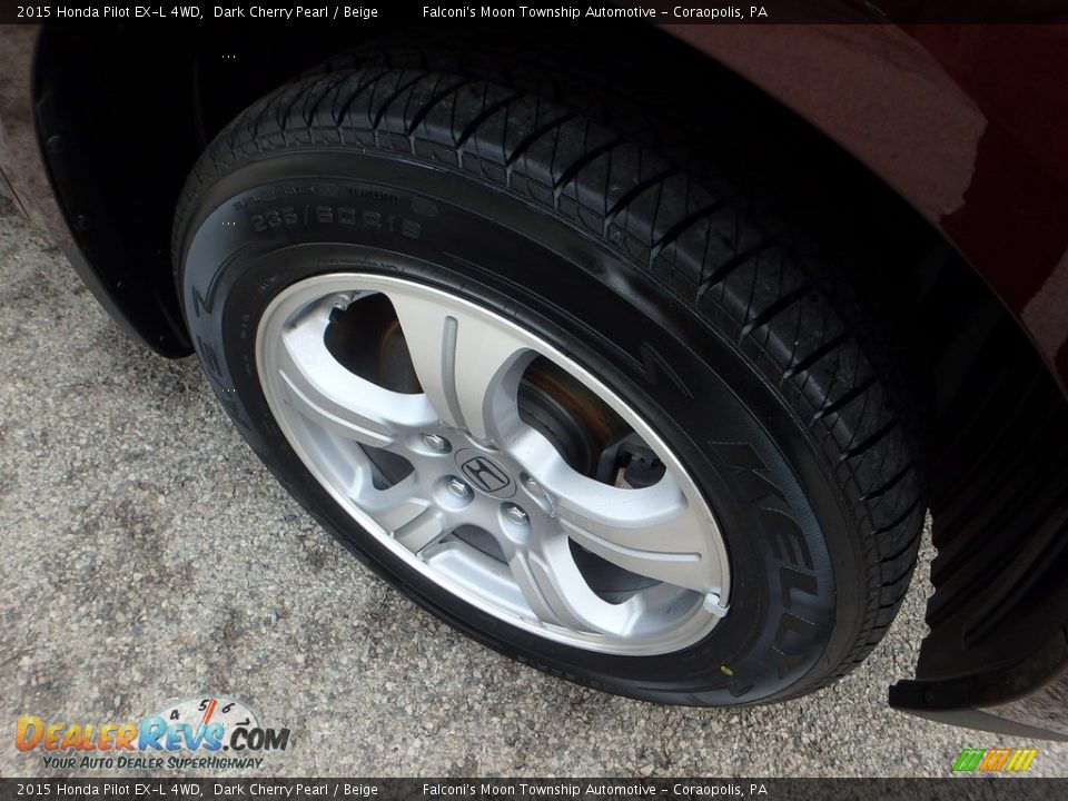 2015 Honda Pilot EX-L 4WD Dark Cherry Pearl / Beige Photo #9