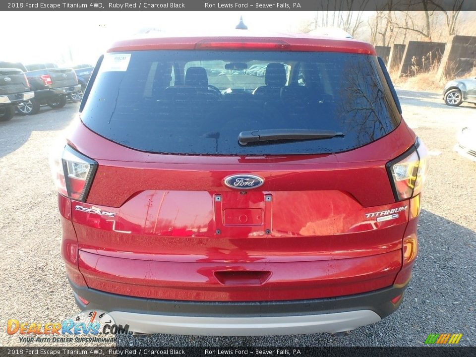 2018 Ford Escape Titanium 4WD Ruby Red / Charcoal Black Photo #4