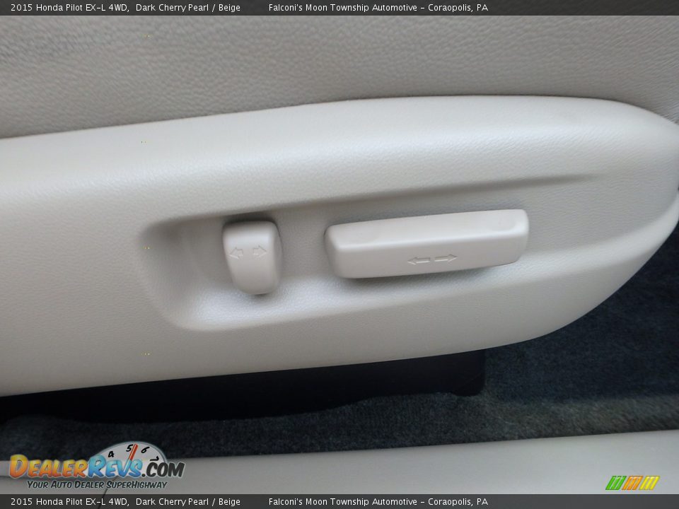2015 Honda Pilot EX-L 4WD Dark Cherry Pearl / Beige Photo #12