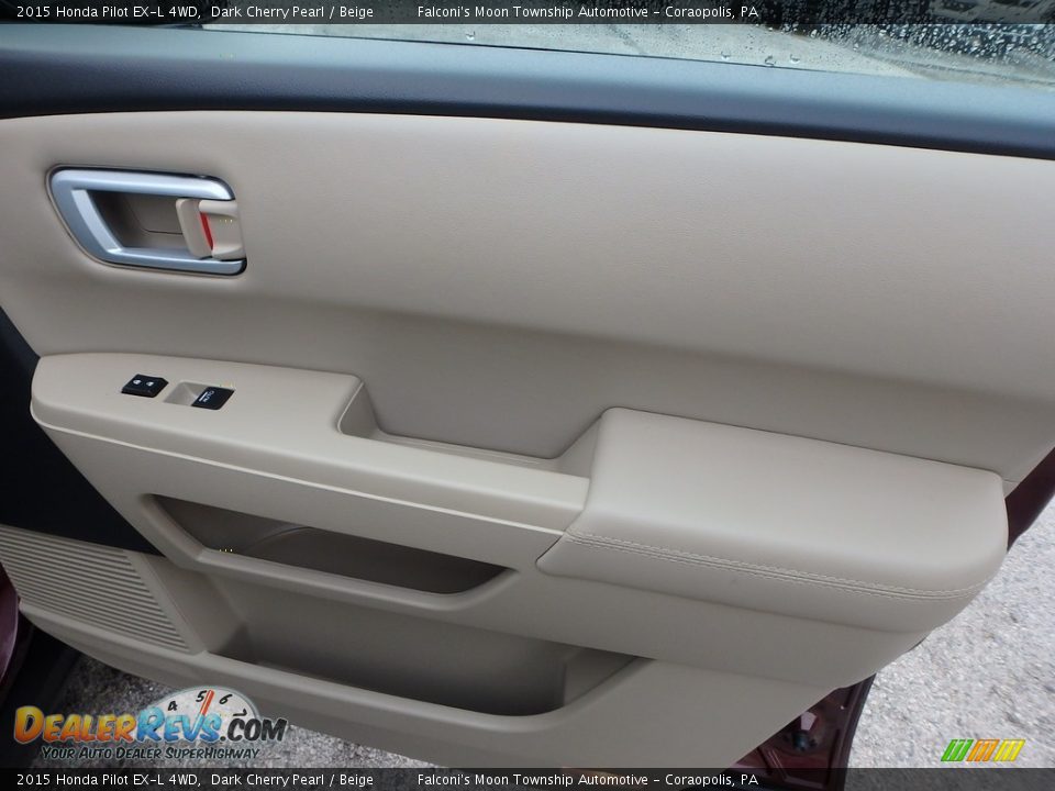 2015 Honda Pilot EX-L 4WD Dark Cherry Pearl / Beige Photo #13