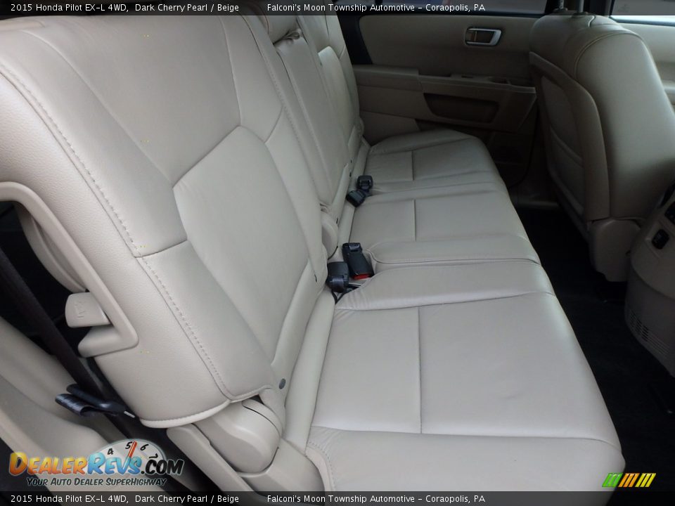 2015 Honda Pilot EX-L 4WD Dark Cherry Pearl / Beige Photo #14