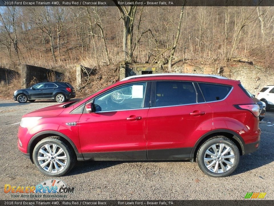 2018 Ford Escape Titanium 4WD Ruby Red / Charcoal Black Photo #6
