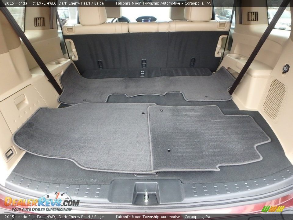 2015 Honda Pilot EX-L 4WD Dark Cherry Pearl / Beige Photo #15