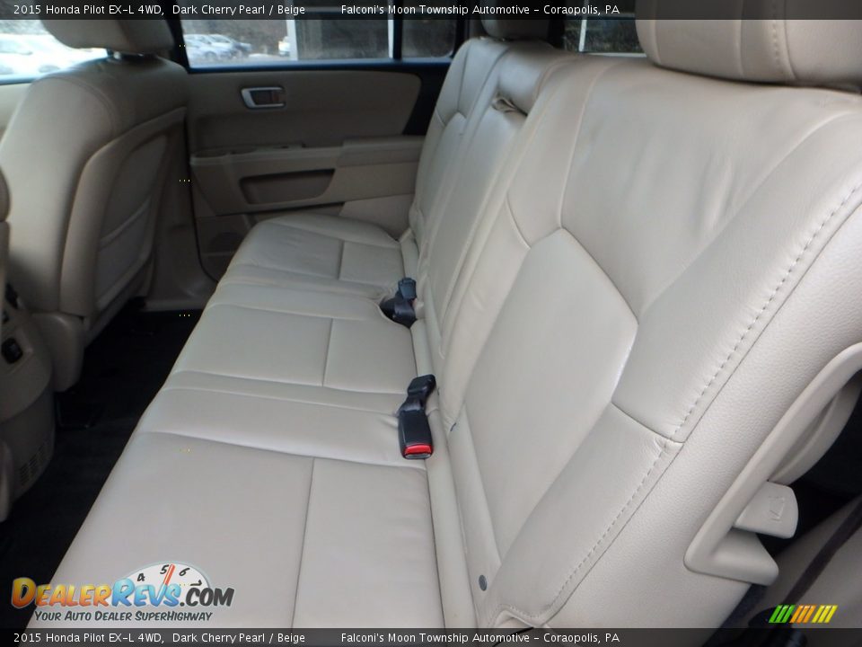 2015 Honda Pilot EX-L 4WD Dark Cherry Pearl / Beige Photo #17