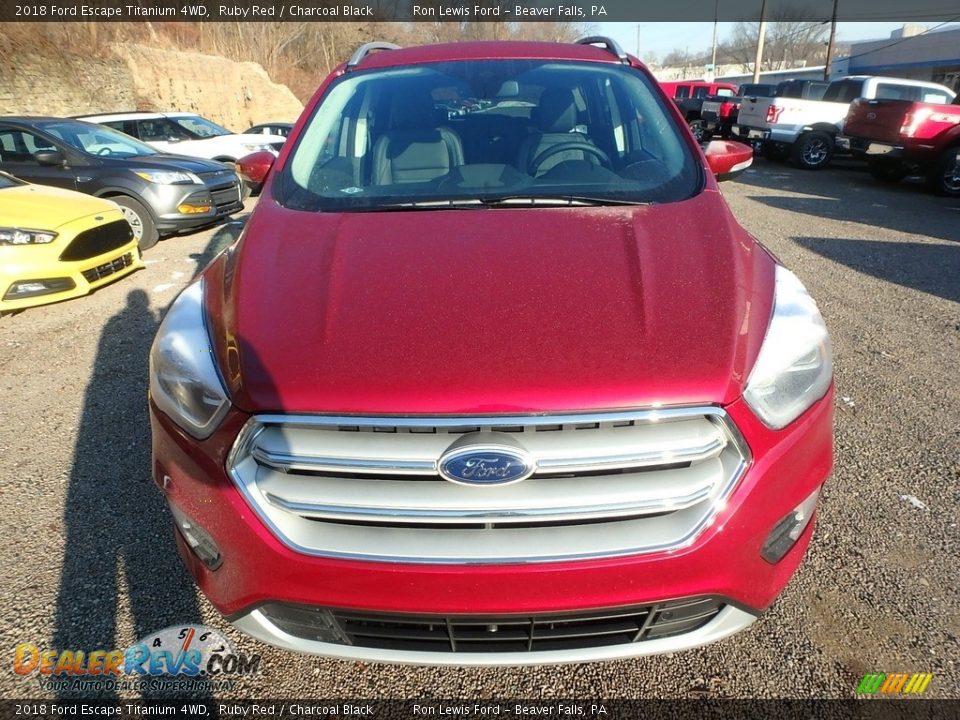 2018 Ford Escape Titanium 4WD Ruby Red / Charcoal Black Photo #8