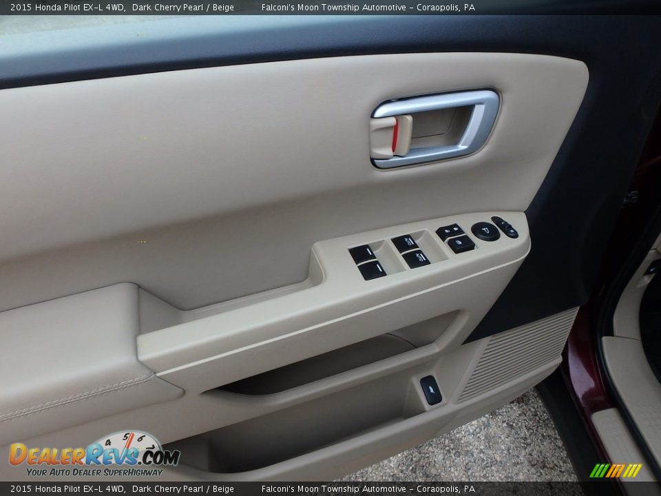 2015 Honda Pilot EX-L 4WD Dark Cherry Pearl / Beige Photo #19