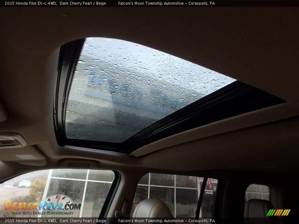 2015 Honda Pilot EX-L 4WD Dark Cherry Pearl / Beige Photo #20