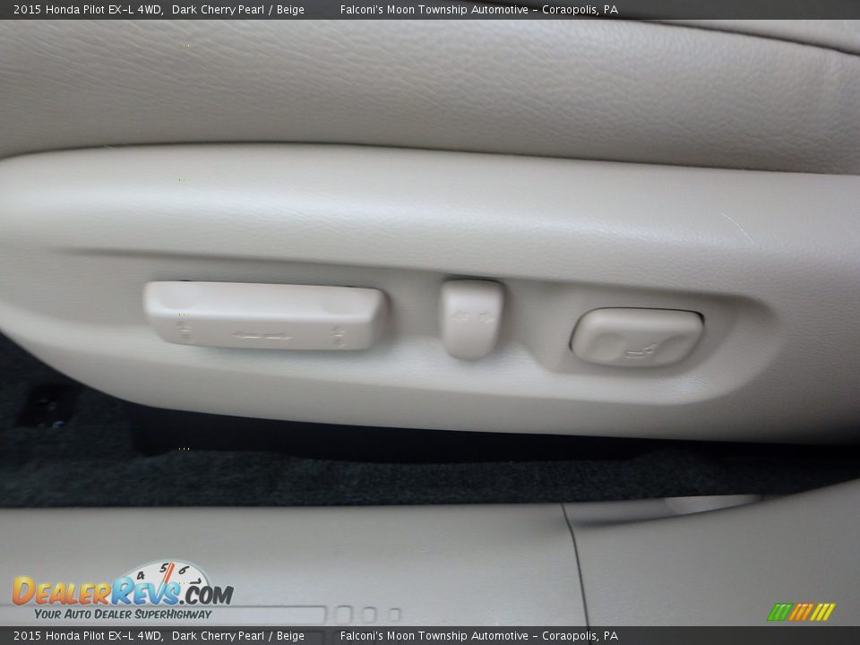 2015 Honda Pilot EX-L 4WD Dark Cherry Pearl / Beige Photo #21