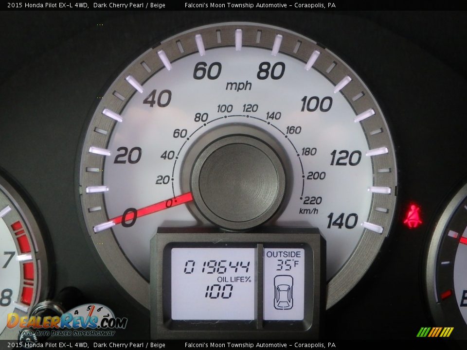 2015 Honda Pilot EX-L 4WD Dark Cherry Pearl / Beige Photo #24